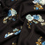 Satin Viscose - Floral  Lapis Blue