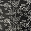 Italian Wool Blend- Black and White Roses Print