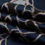 Metallic Rose Gold and Navy Abstract Luxury Burnout Brocade