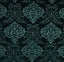 Emerald Green Damask Embossed Velour