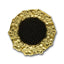 Black Soutache Gold Metal Button